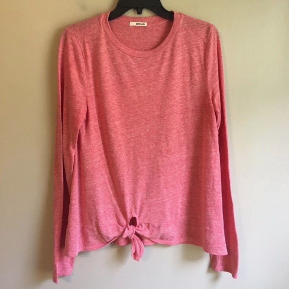 LA made medium long sleeved red top‎